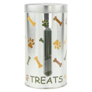 Smart Home Pet Treat 8" Stainless Steel Canister